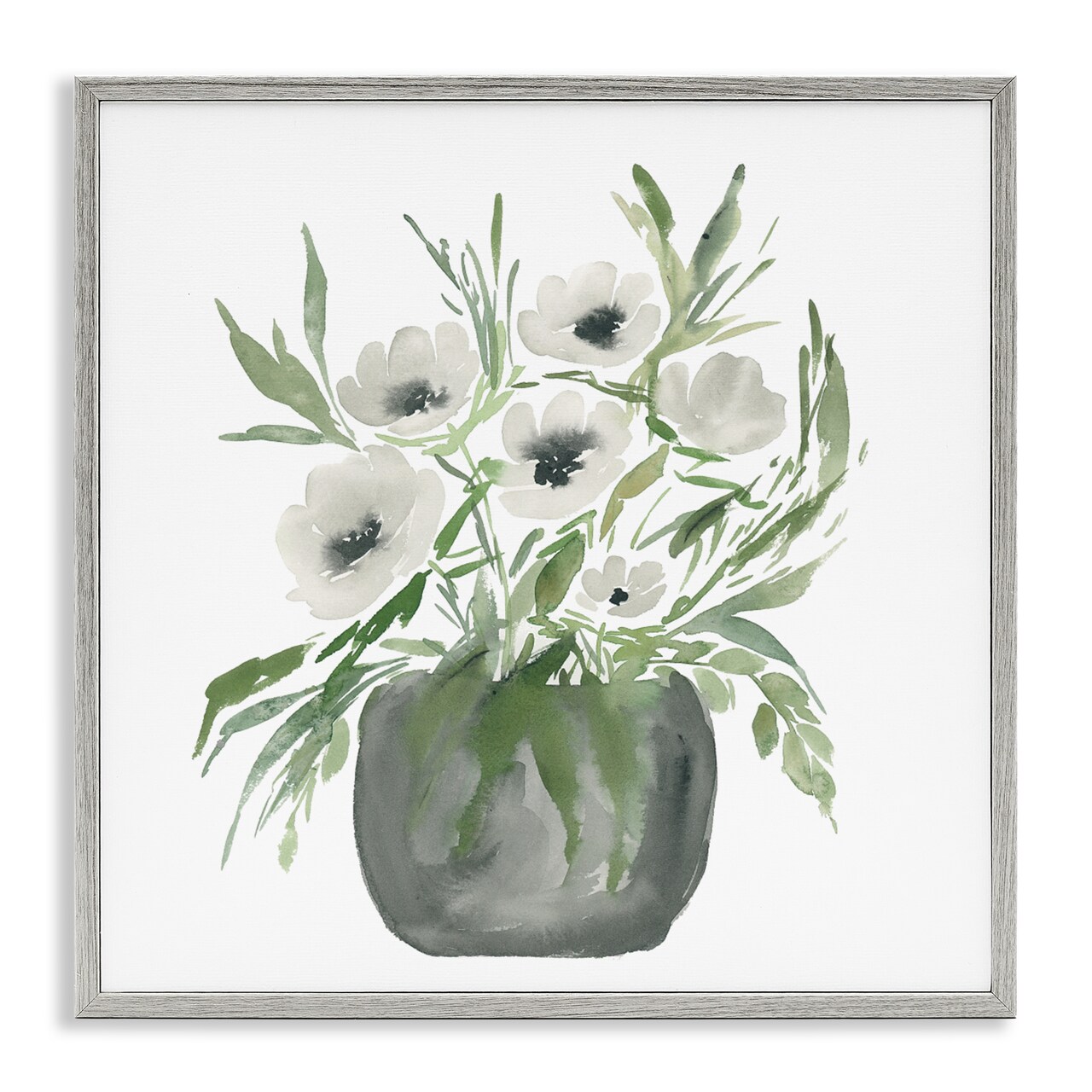 Stupell Industries Soft White Anemones Framed Giclee, design by Lucille Price